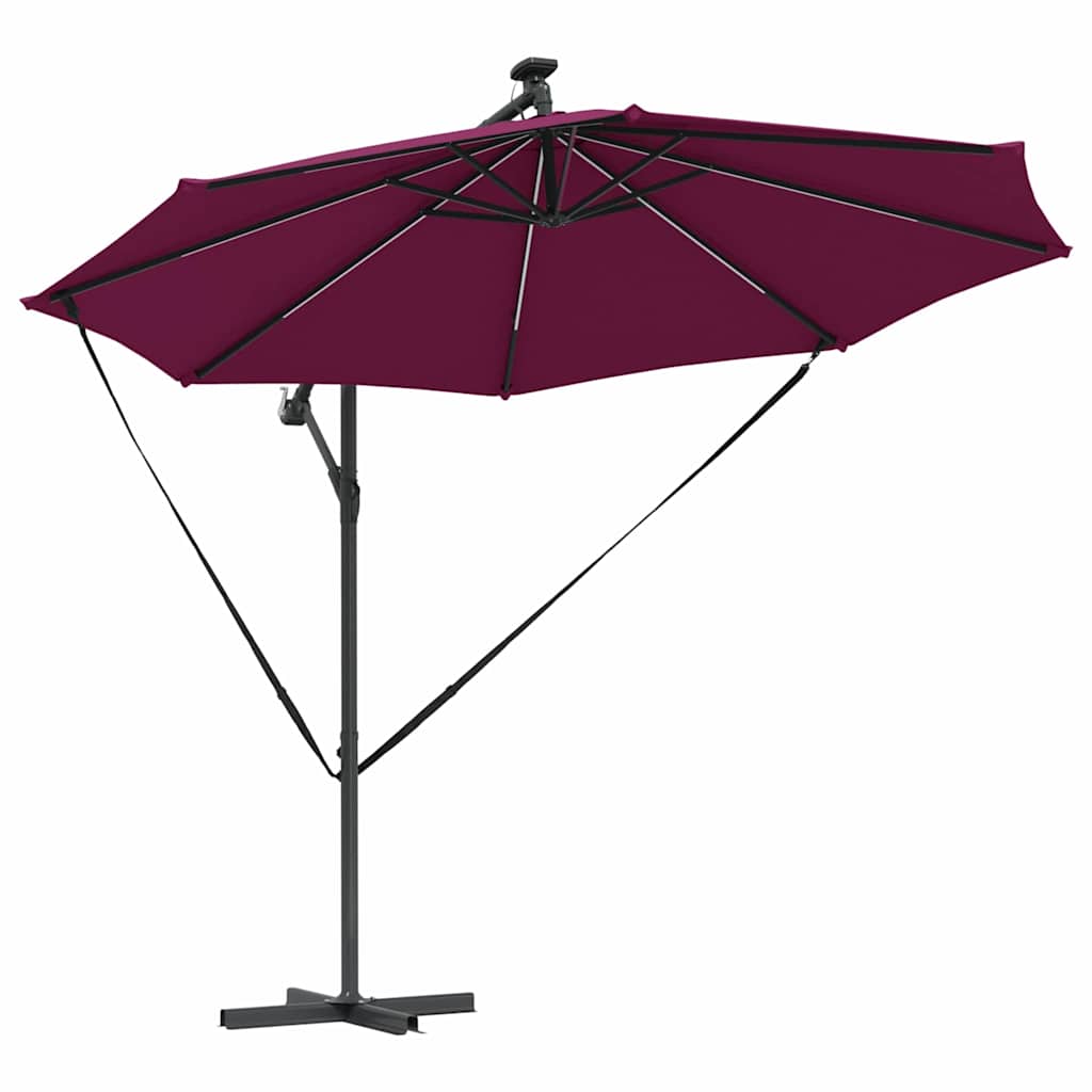 Cantilever Banana Parasol Bordeaux red 294 x 294 x 248 cm