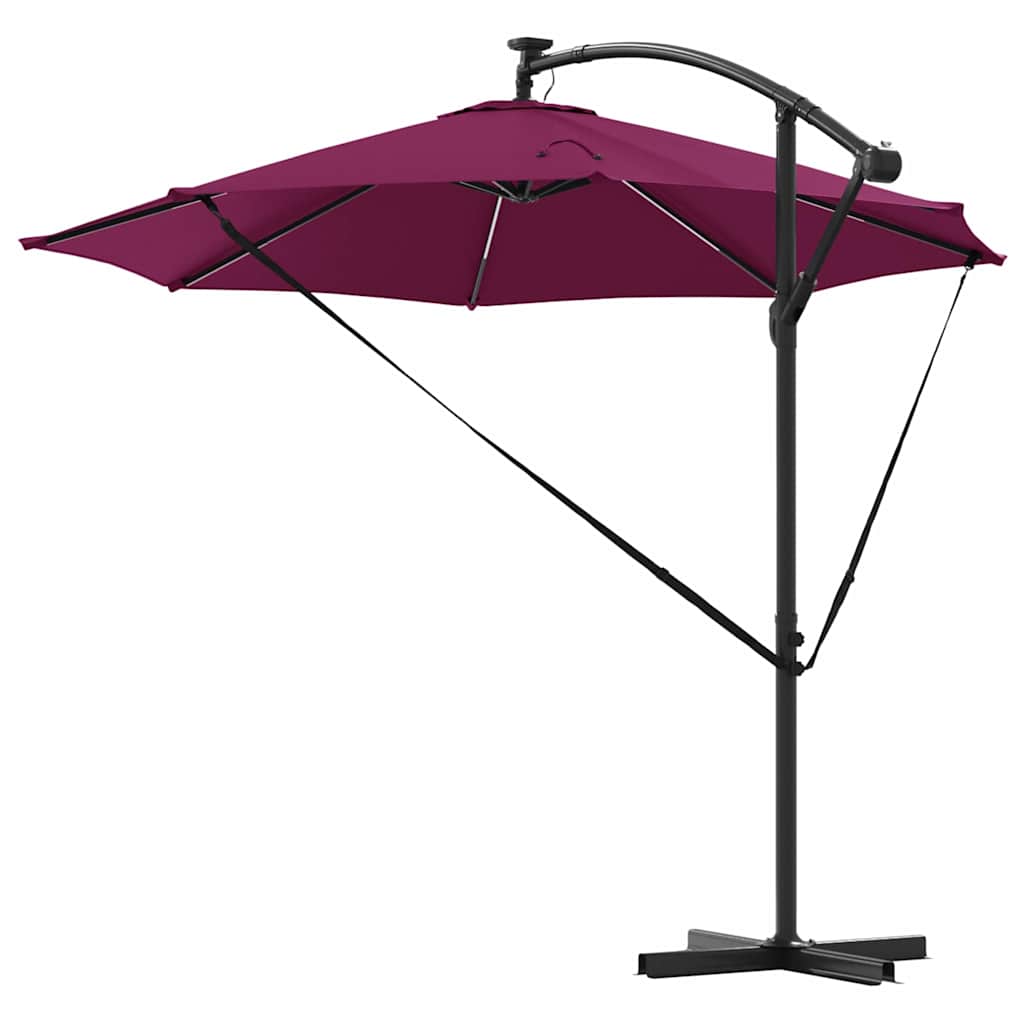 Cantilever Banana Parasol Bordeaux red 294 x 294 x 248 cm