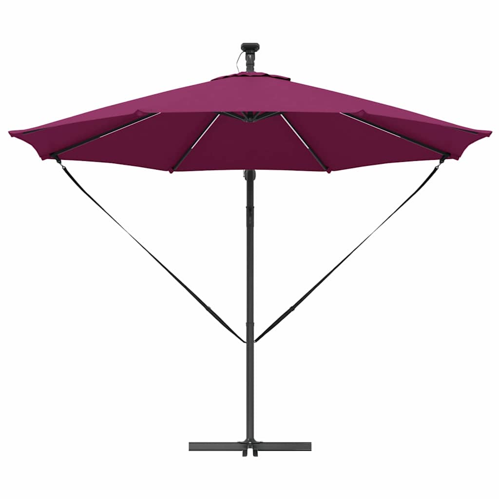 Cantilever Banana Parasol Bordeaux red 294 x 294 x 248 cm
