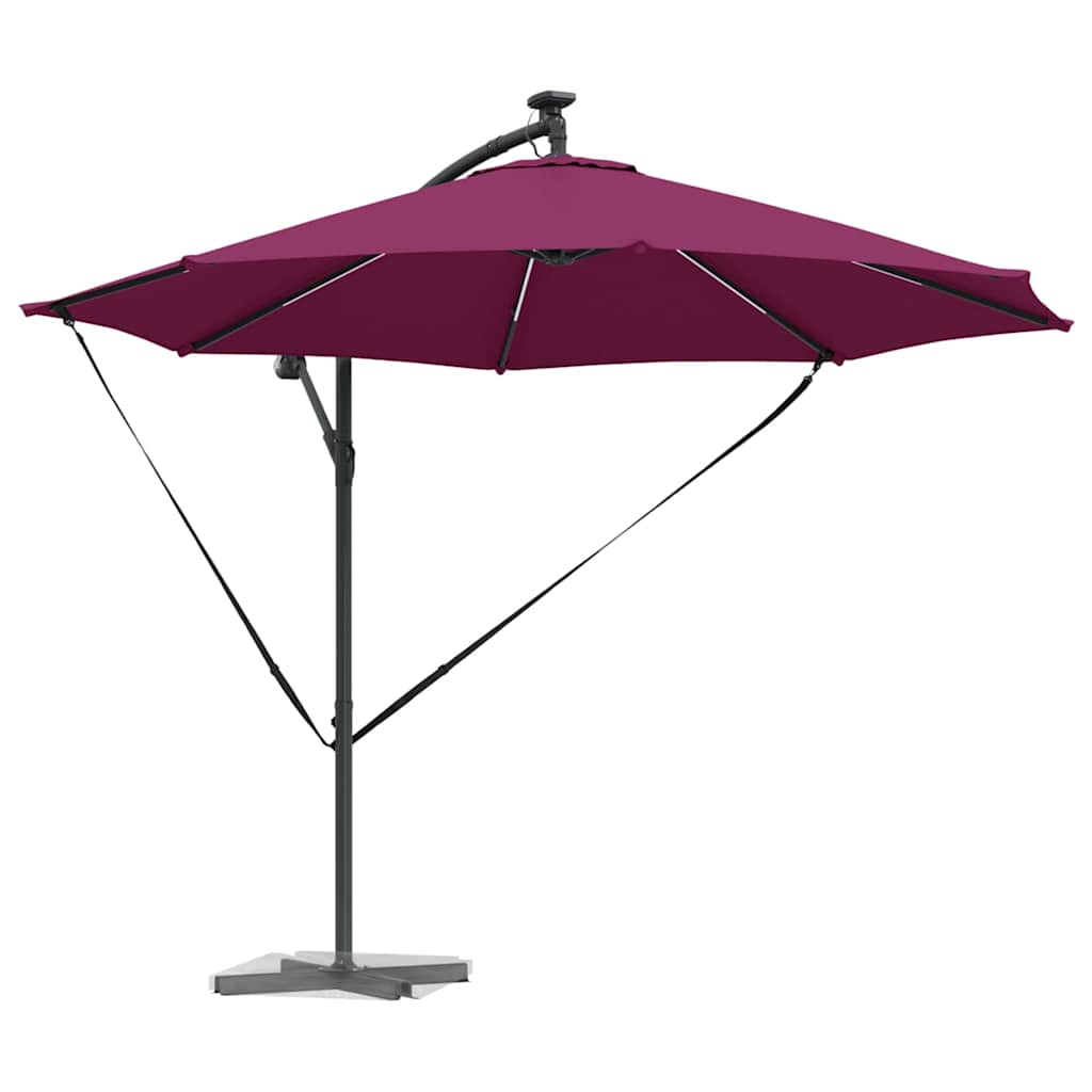 Cantilever Banana Parasol Bordeaux red 294 x 294 x 248 cm