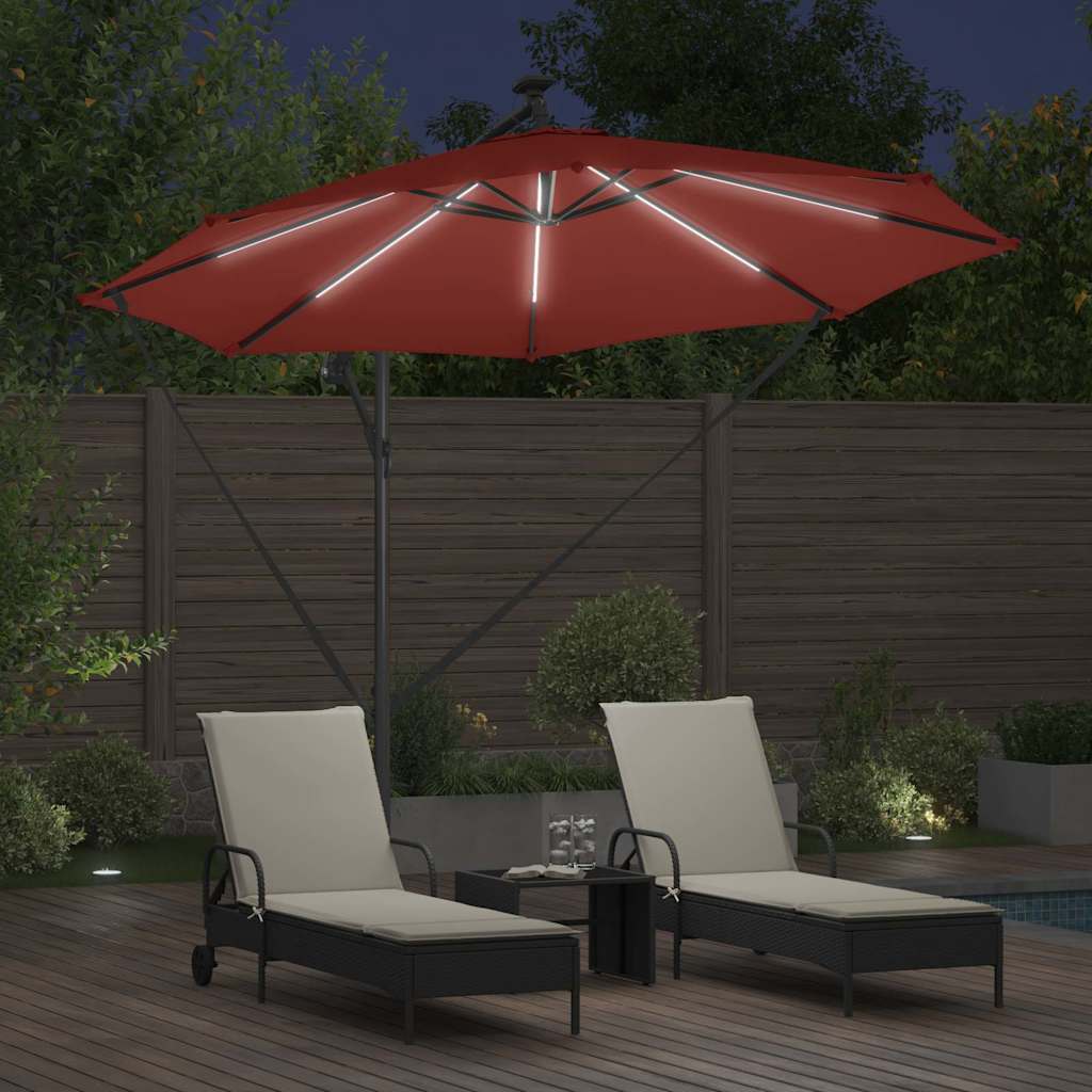 Cantilever Banana Parasol Terracotta 294 x 294 x 248 cm