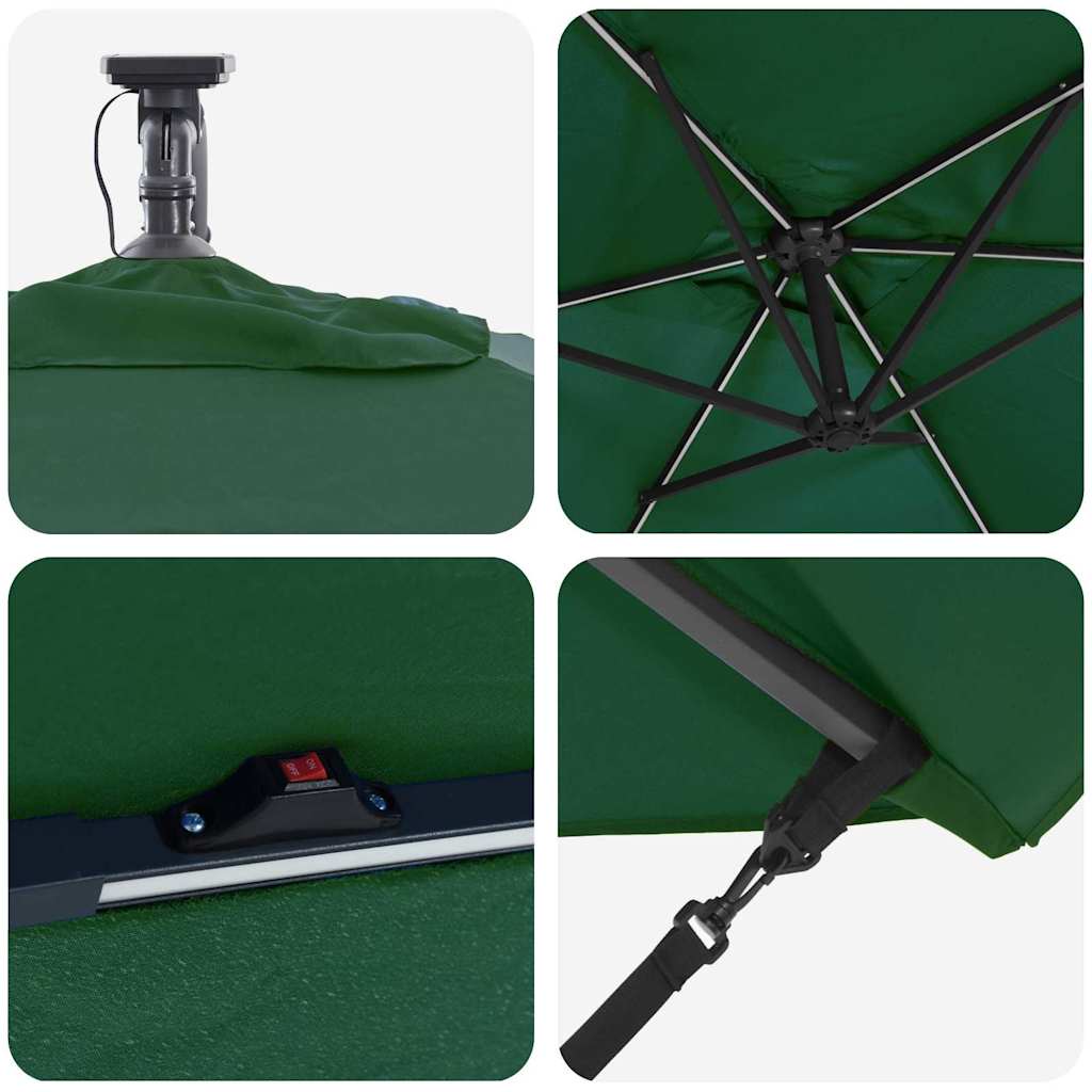 Cantilever Banana Parasol Green 294 x 200 x 254 cm