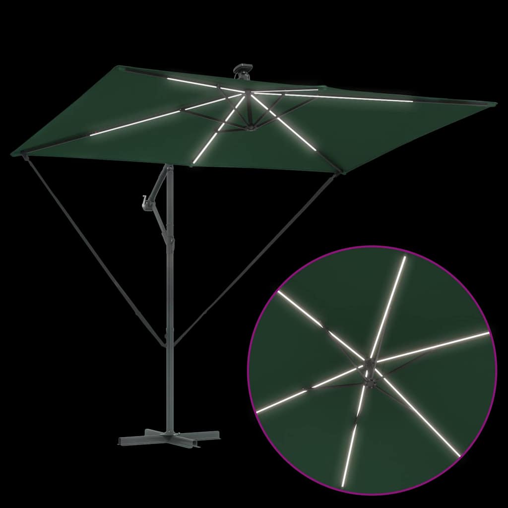 Cantilever Banana Parasol Green 294 x 200 x 254 cm
