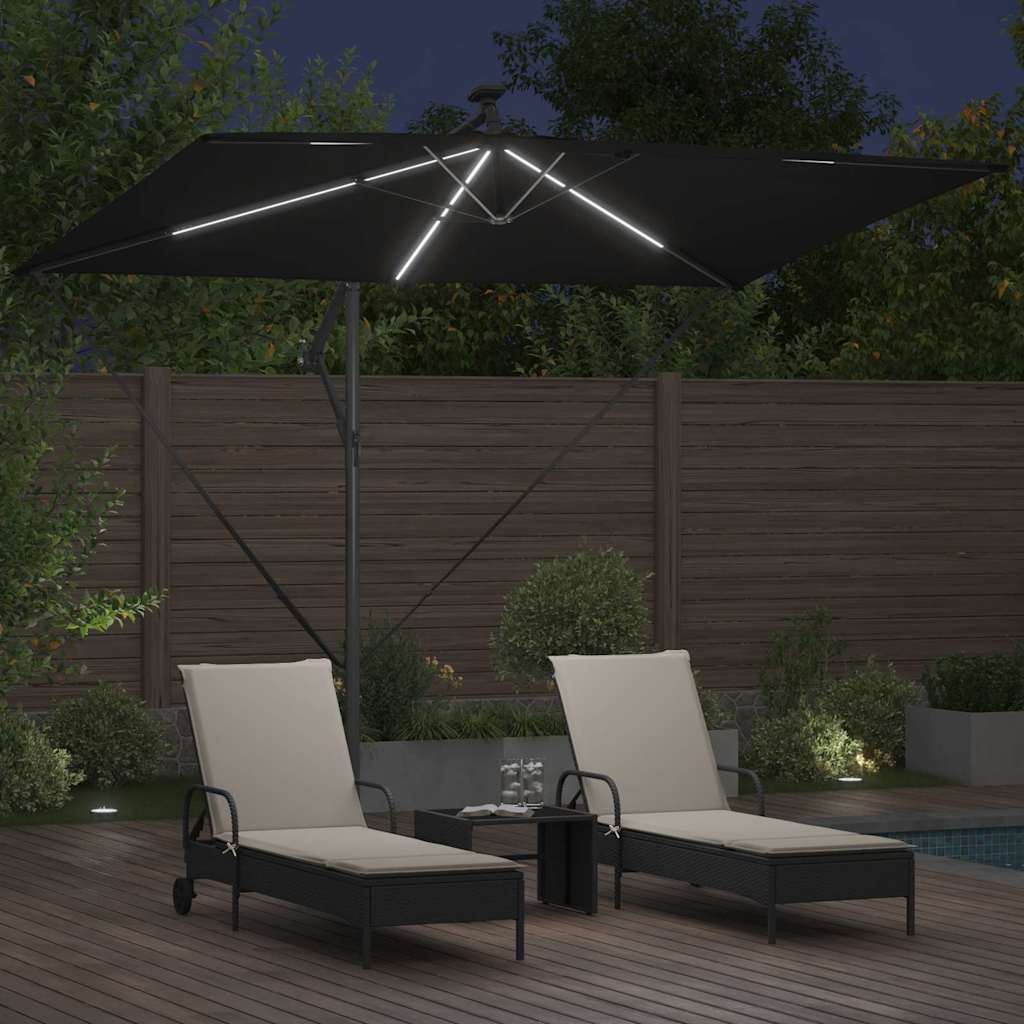 Cantilever Banana Parasol Black 294 x 200 x 254 cm