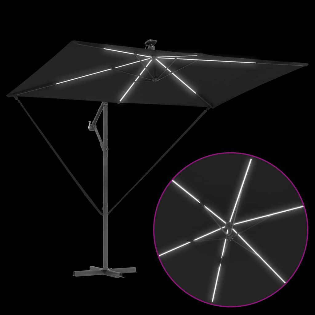 Cantilever Banana Parasol Black 294 x 200 x 254 cm