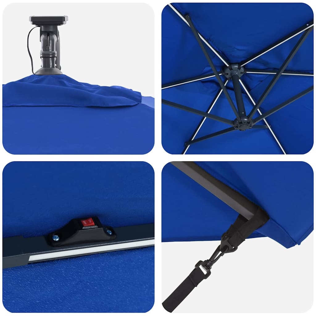 Cantilever Banana Parasol Blue 294 x 200 x 254 cm