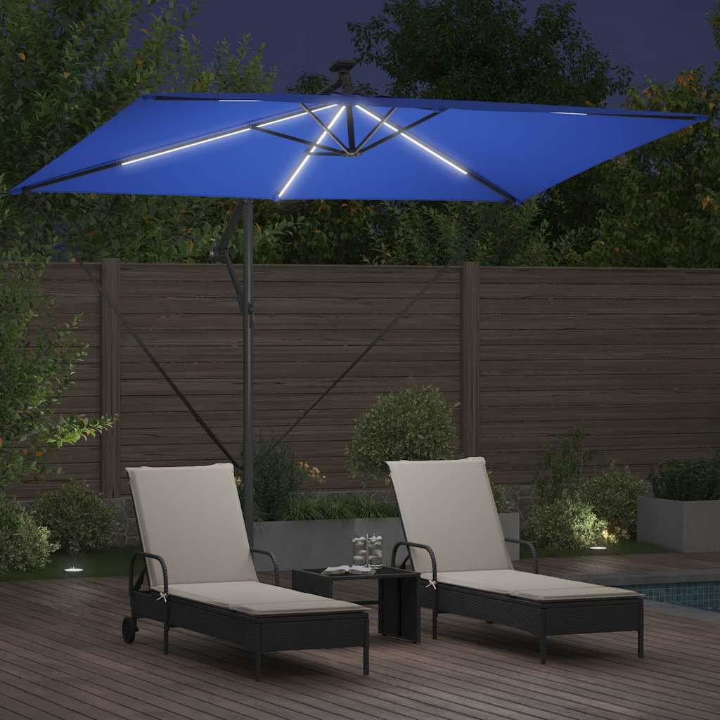 Cantilever Banana Parasol Blue 294 x 200 x 254 cm