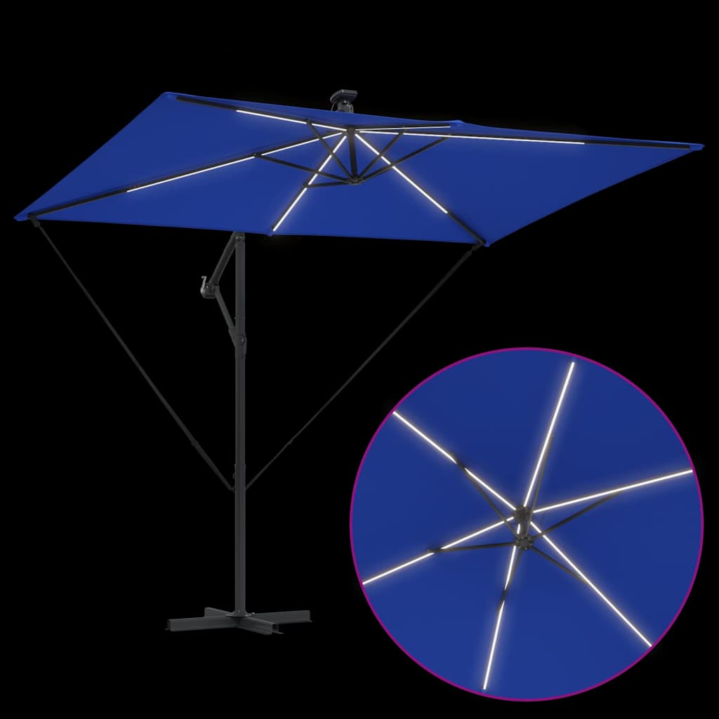 Cantilever Banana Parasol Blue 294 x 200 x 254 cm