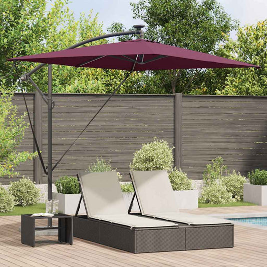 Cantilever Banana Parasol Bordeaux red 294 x 200 x 254 cm