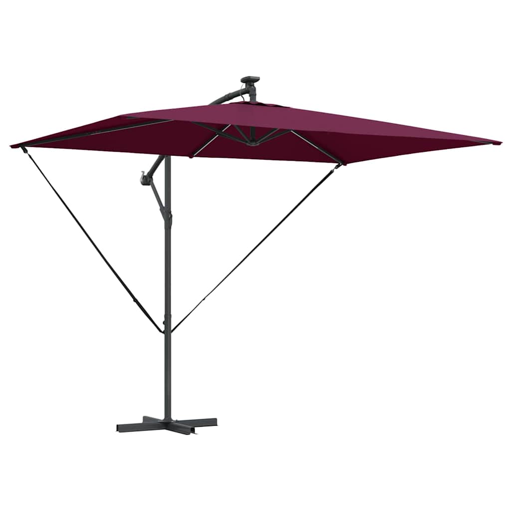 Cantilever Banana Parasol Bordeaux red 294 x 200 x 254 cm
