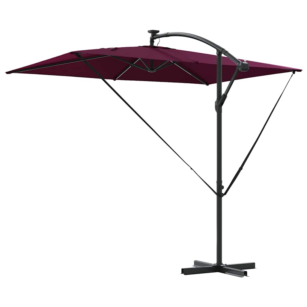 Cantilever Banana Parasol Bordeaux red 294 x 200 x 254 cm