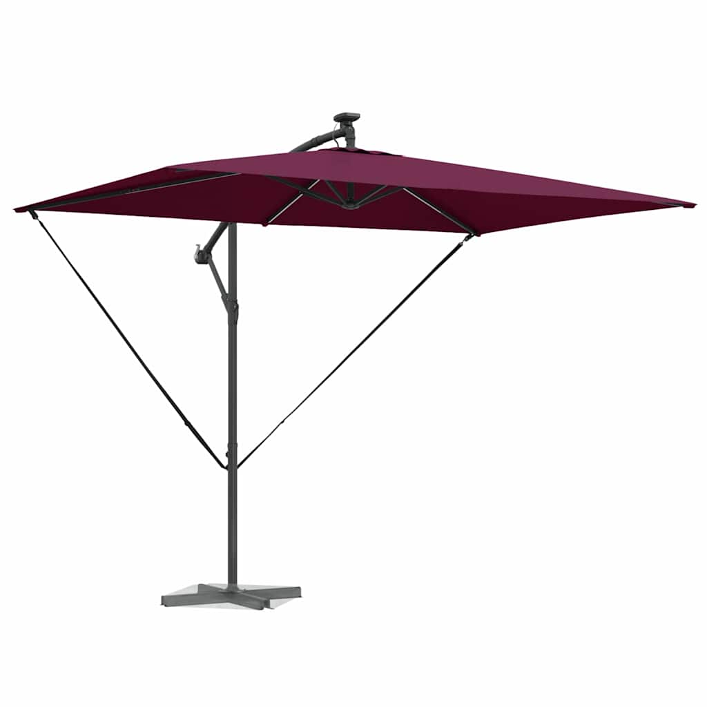 Cantilever Banana Parasol Bordeaux red 294 x 200 x 254 cm