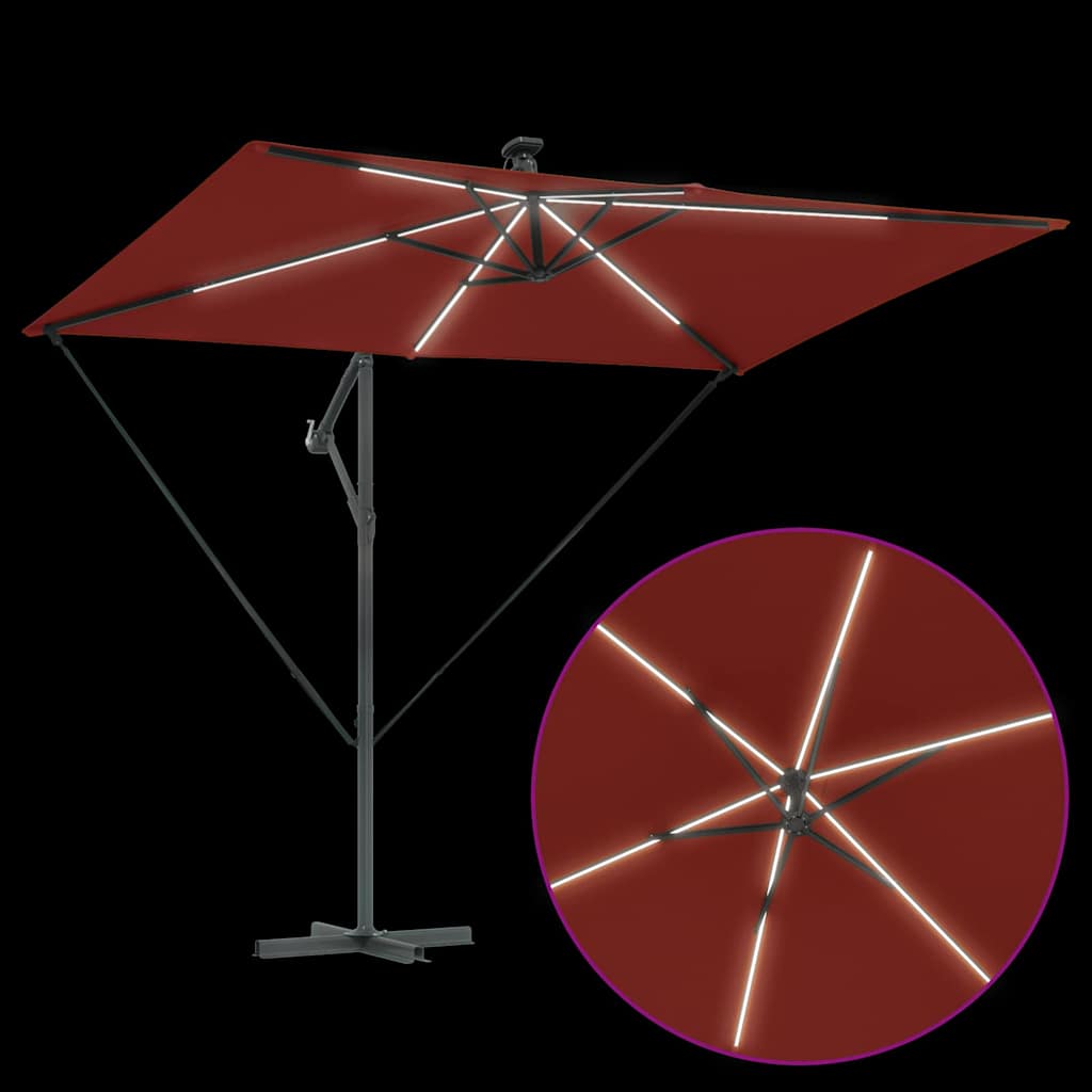 Cantilever Banana Parasol Terracotta 294 x 200 x 254 cm