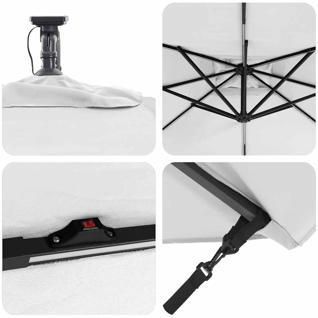 Cantilever Banana Parasol Sand 249 x 249 x 250 cm