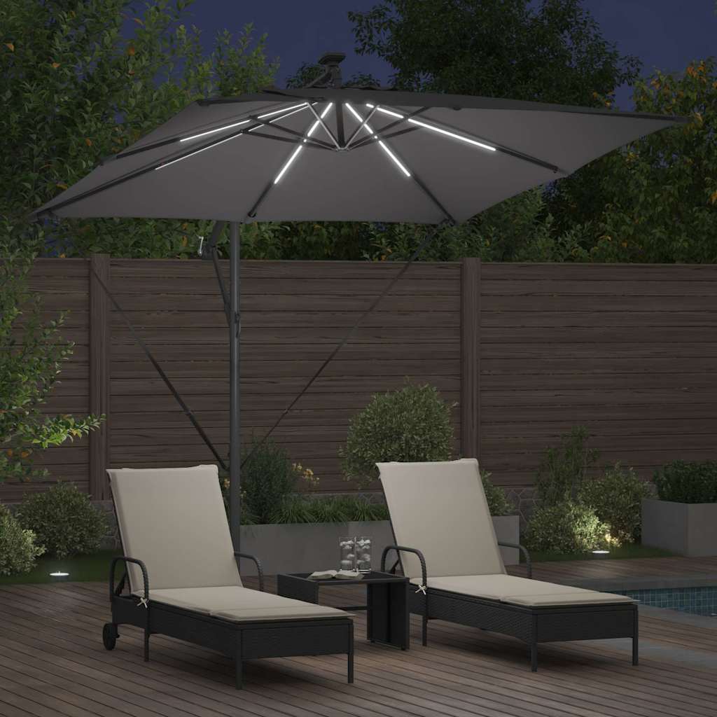 Cantilever Banana Parasol Anthracite 249 x 249 x 250 cm
