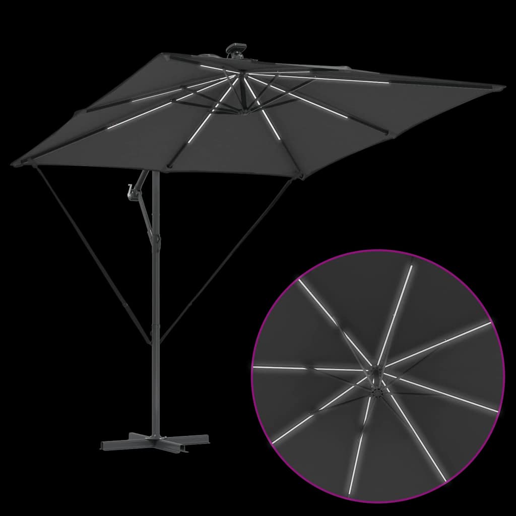 Cantilever Banana Parasol Anthracite 249 x 249 x 250 cm