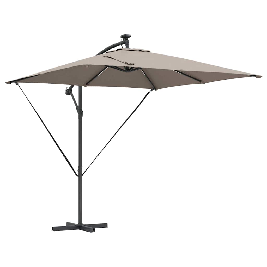 Cantilever Banana Parasol Taupe 249 x 249 x 250 cm