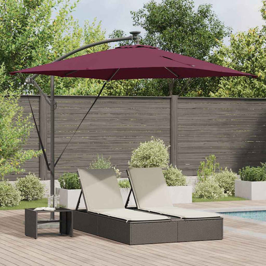 Cantilever Banana Parasol Bordeaux red 249 x 249 x 250 cm