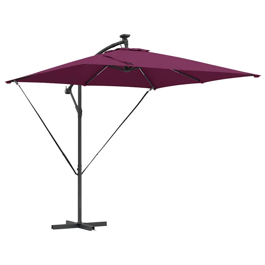 Cantilever Banana Parasol Bordeaux red 249 x 249 x 250 cm