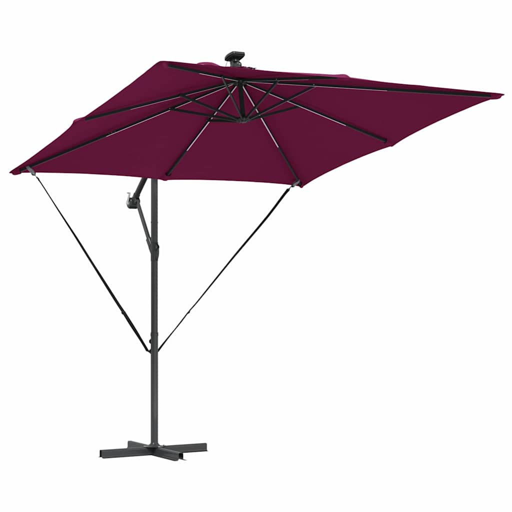 Cantilever Banana Parasol Bordeaux red 249 x 249 x 250 cm