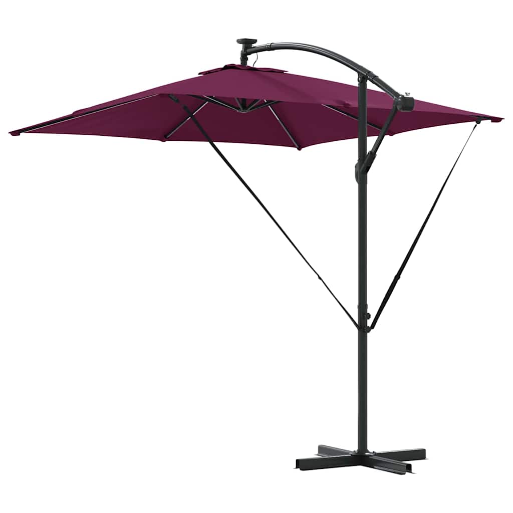 Cantilever Banana Parasol Bordeaux red 249 x 249 x 250 cm