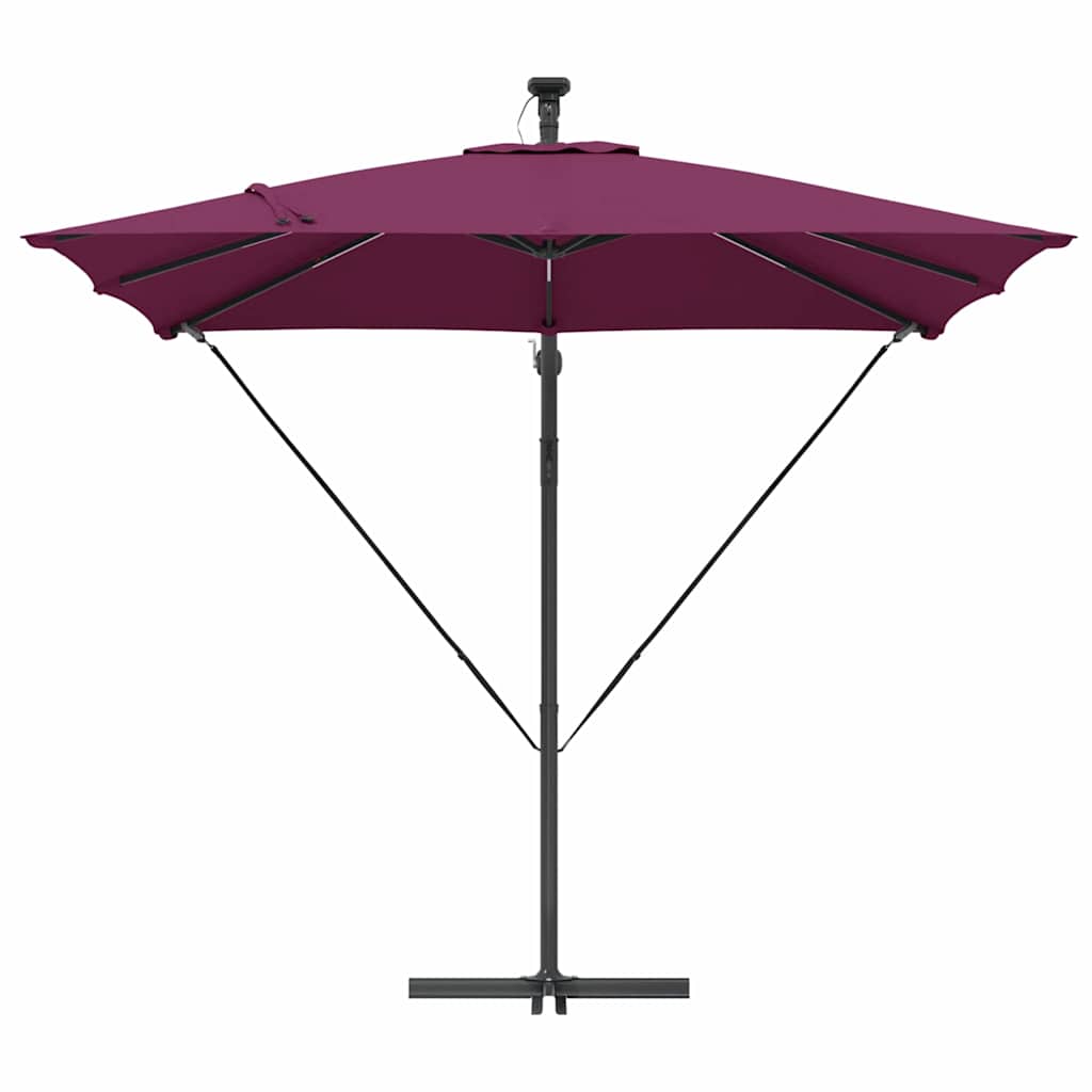 Cantilever Banana Parasol Bordeaux red 249 x 249 x 250 cm