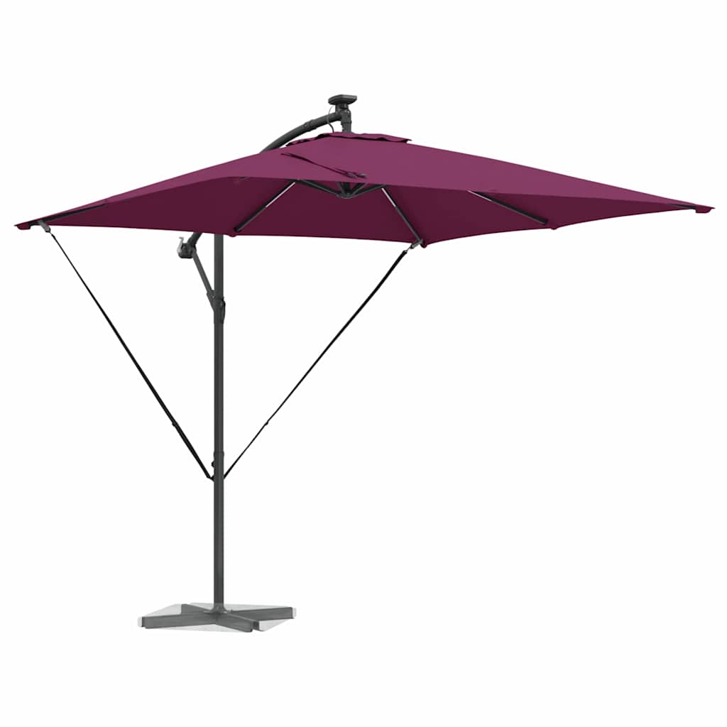 Cantilever Banana Parasol Bordeaux red 249 x 249 x 250 cm
