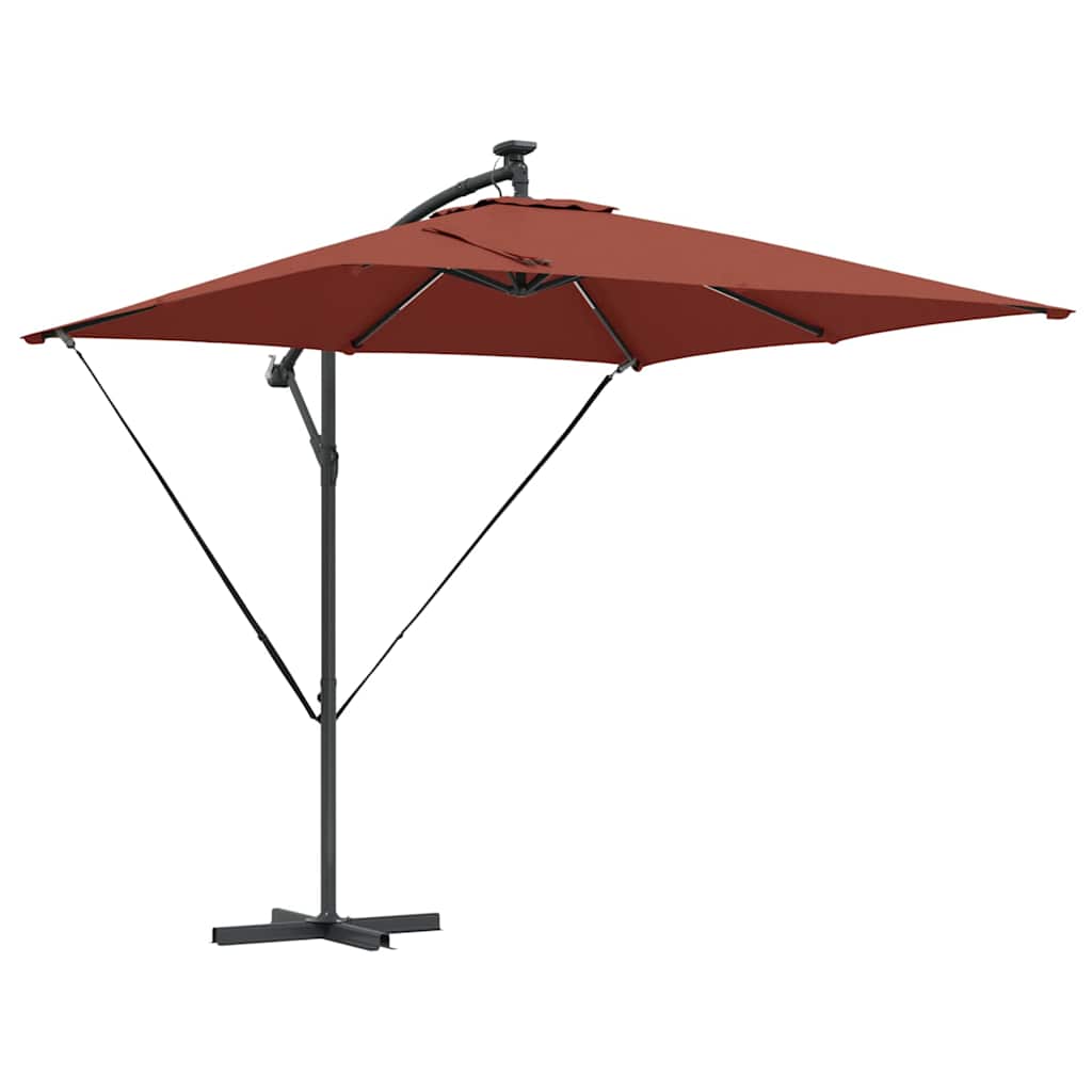 Cantilever Banana Parasol Terracotta 249 x 249 x 250 cm