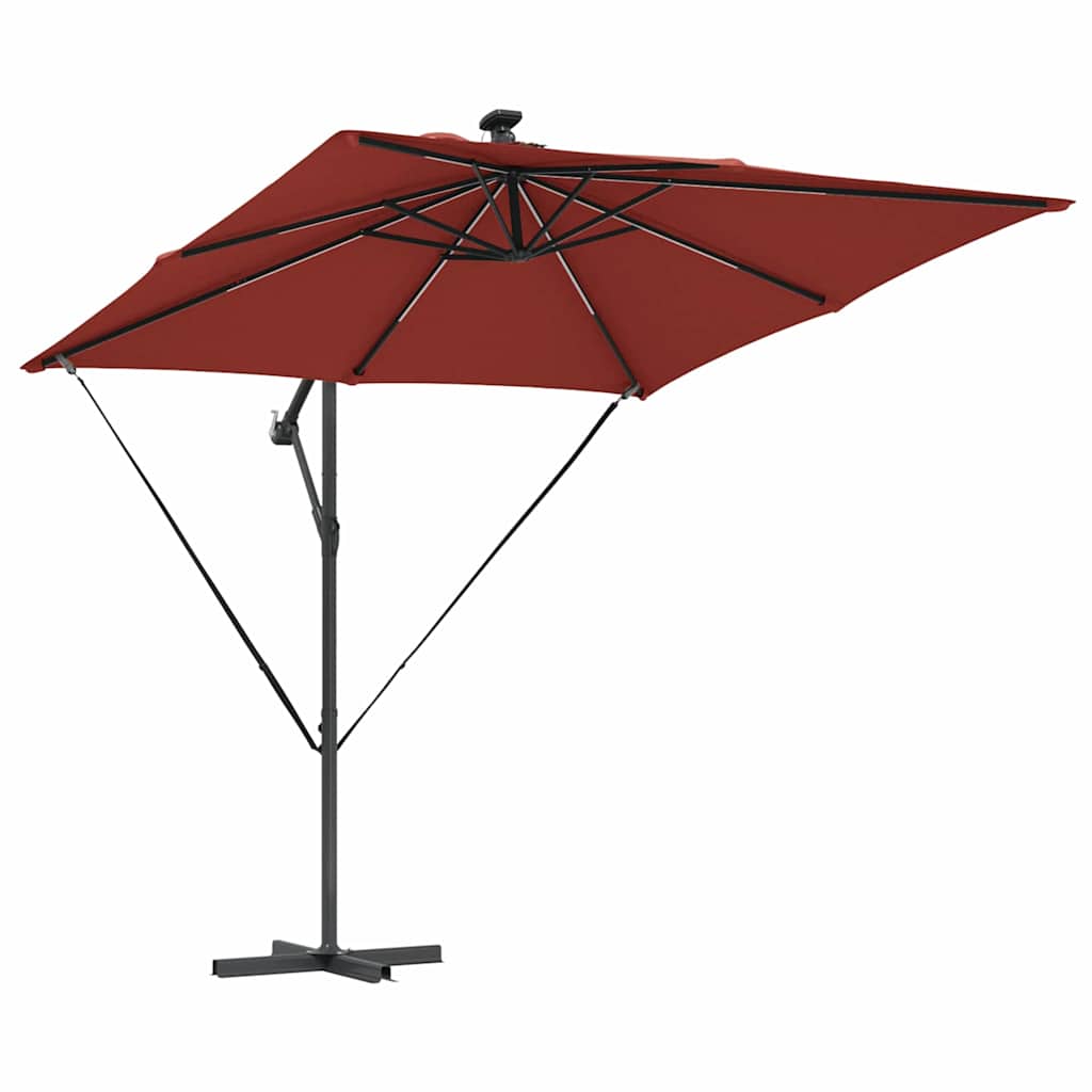 Cantilever Banana Parasol Terracotta 249 x 249 x 250 cm