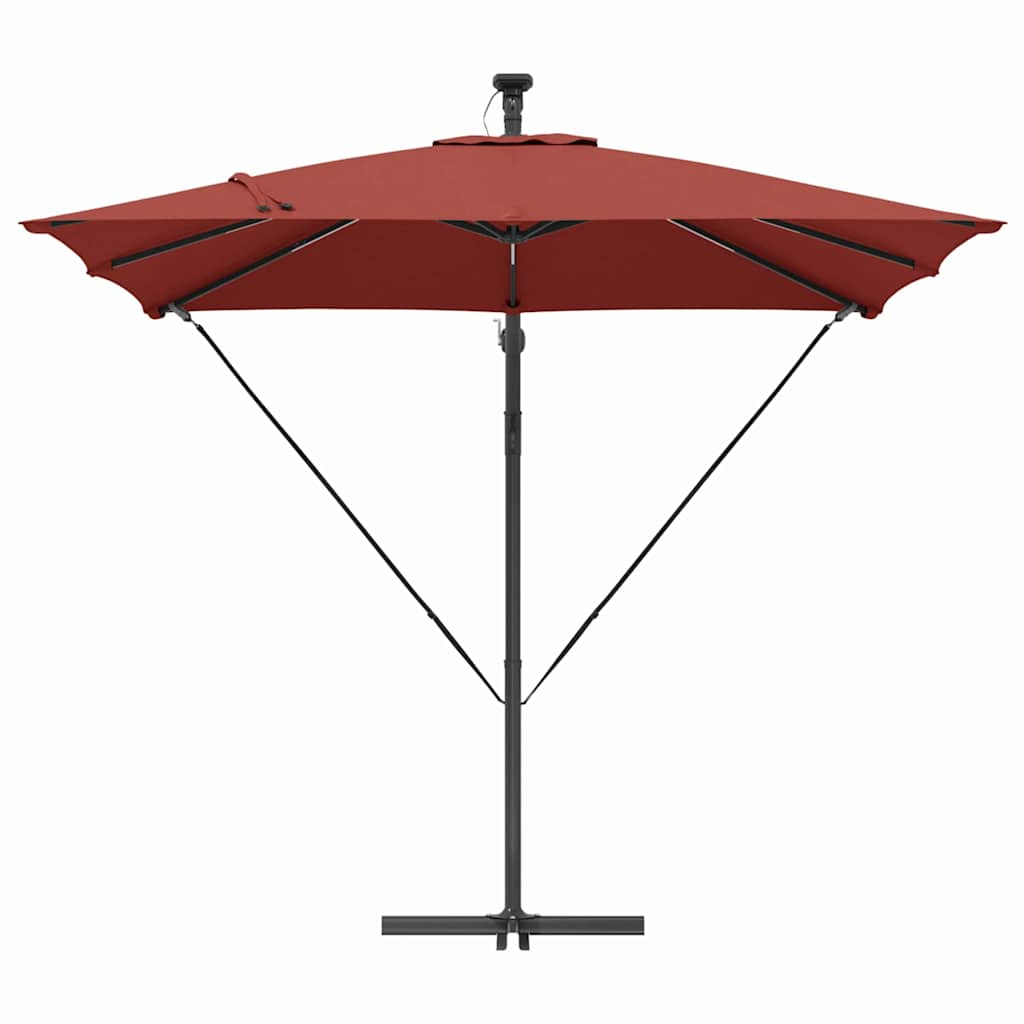 Cantilever Banana Parasol Terracotta 249 x 249 x 250 cm