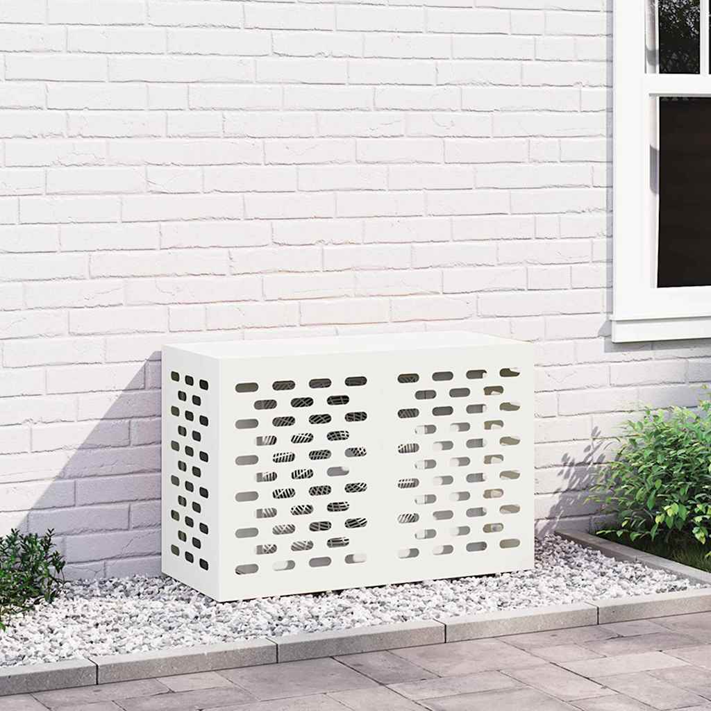 Air Conditioner Cover White 90 x 40 x 60 cm Steel