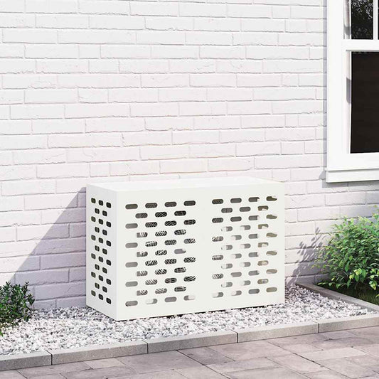 Air Conditioner Cover White 90 x 40 x 60 cm Steel