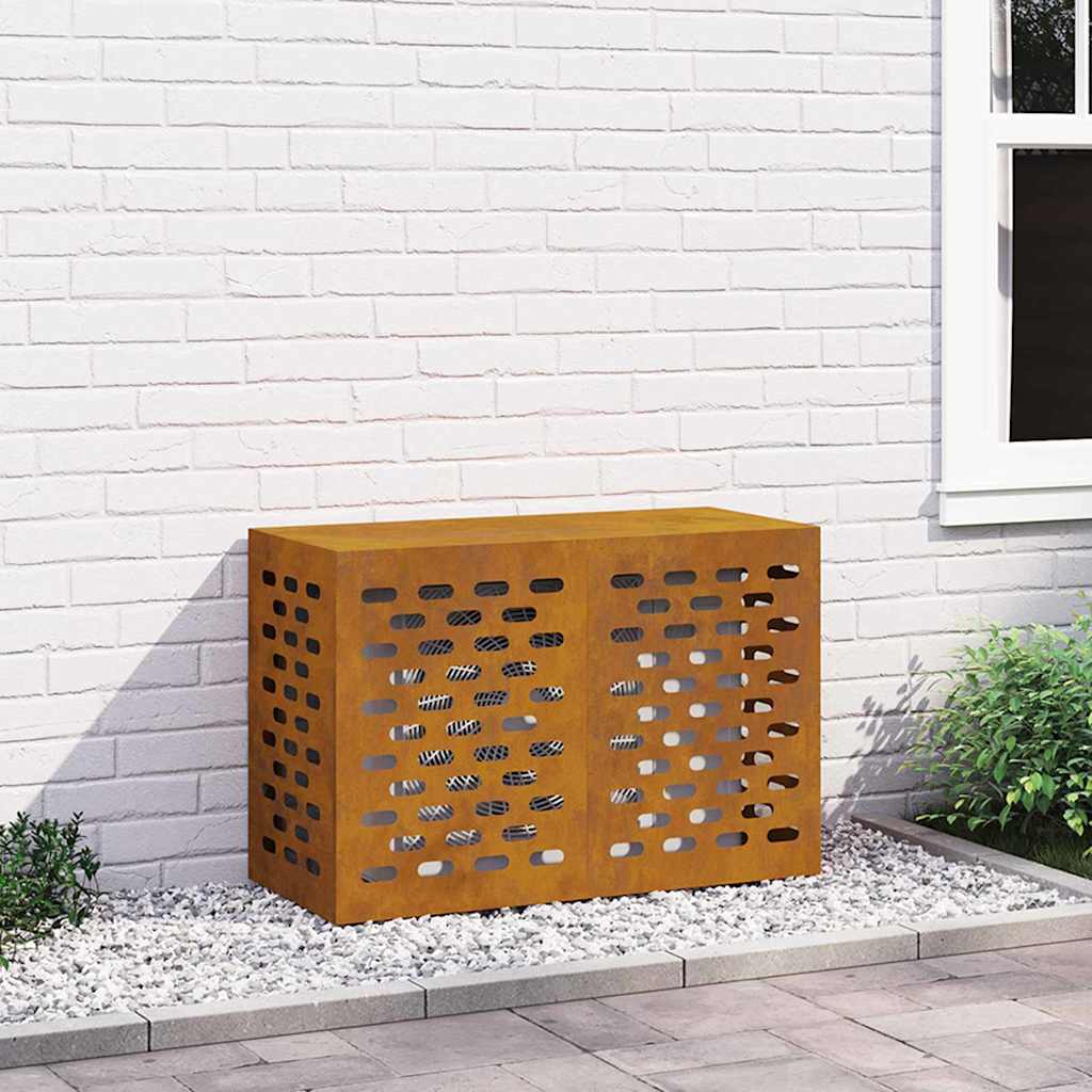 Air Conditioner Cover Rusty 90 x 40 x 60 cm Weathering steel