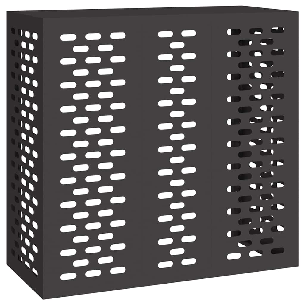 Air Conditioner Cover Black 110 x 50 x 105 cm Steel