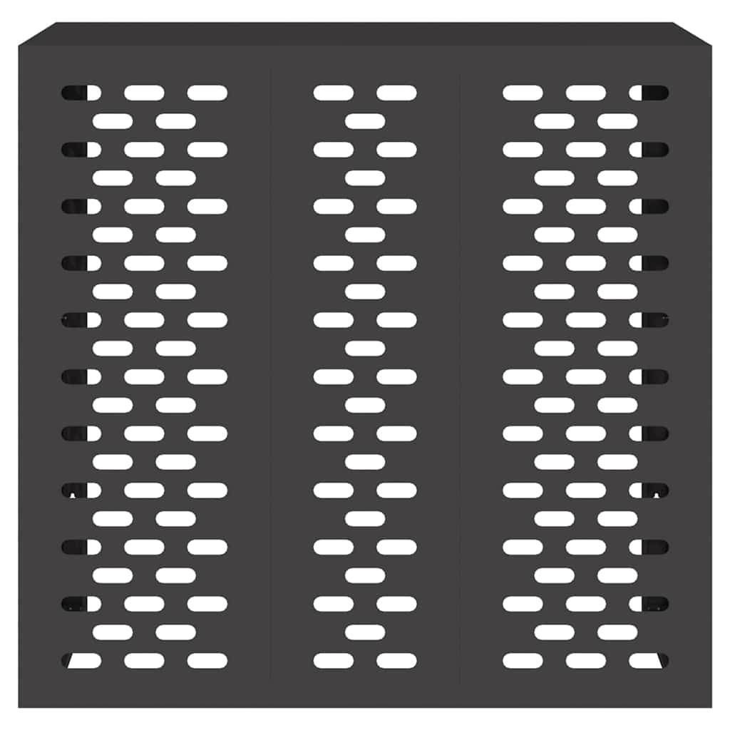 Air Conditioner Cover Black 110 x 50 x 105 cm Steel