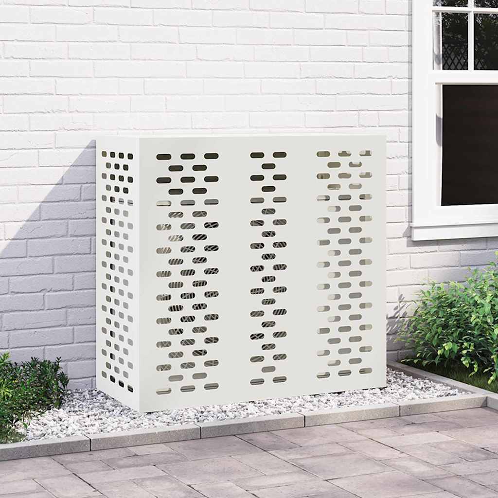 Air Conditioner Cover White 110 x 50 x 105 cm Steel
