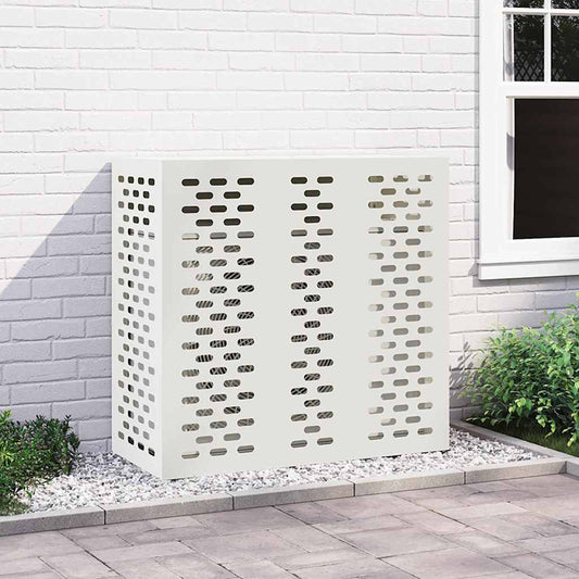 Air Conditioner Cover White 110 x 50 x 105 cm Steel