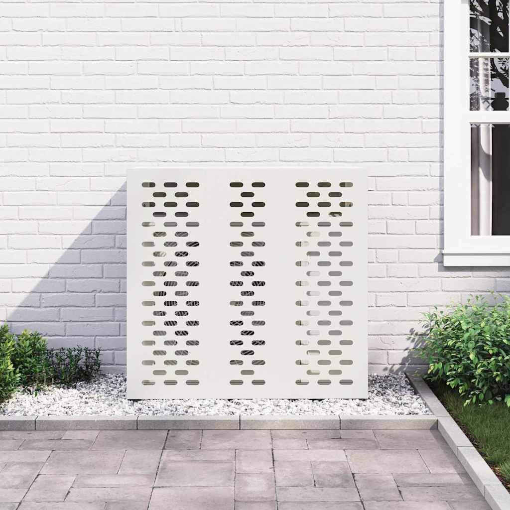 Air Conditioner Cover White 110 x 50 x 105 cm Steel