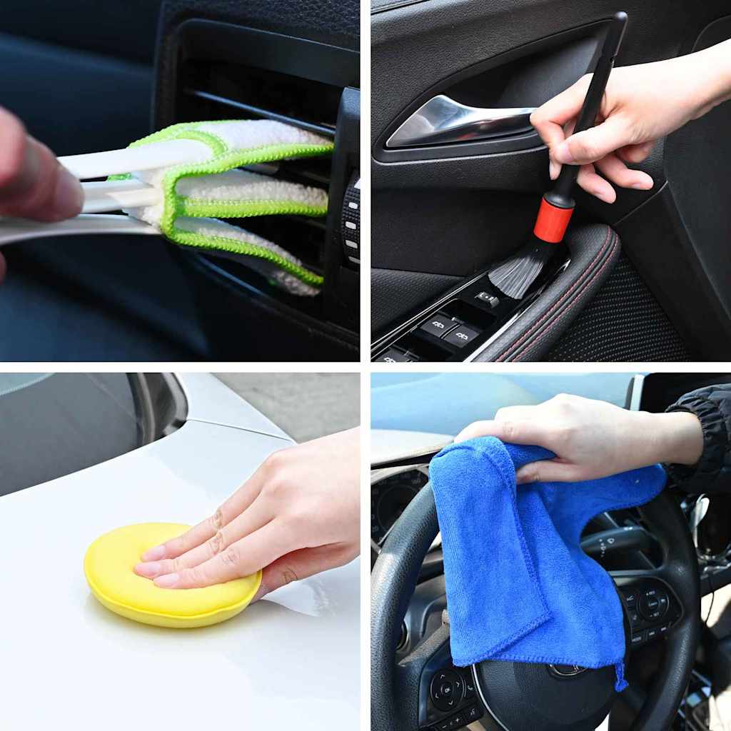 Car Cleaning Brush Set 14 pcs 14 pcs Multi Color