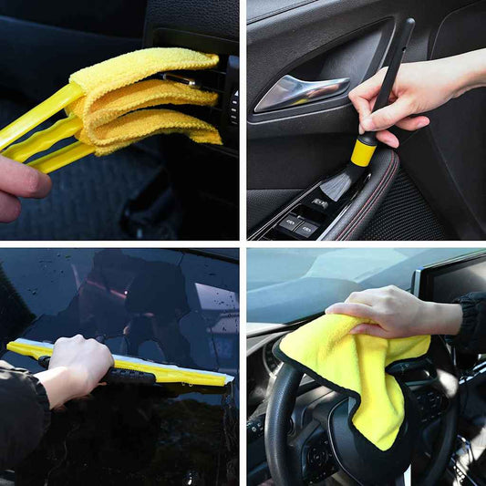 Car Cleaning Brush Set 19 pcs 19 pcs Multi Color NA