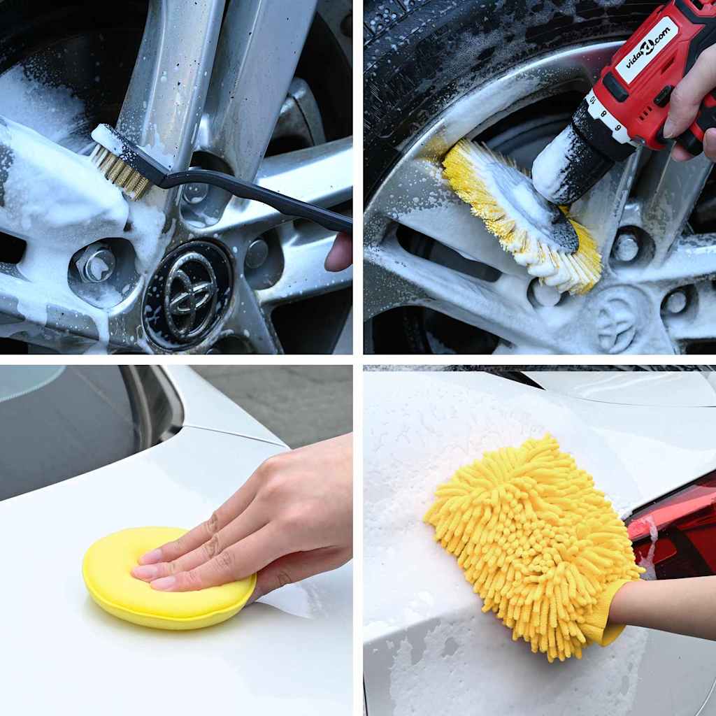 Car Cleaning Brush Set 19 pcs 19 pcs Multi Color NA