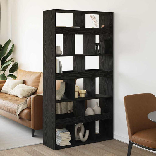 Bookshelf 2 pcs Black oak 100 x 33 x 187.5 cm Engineered wood