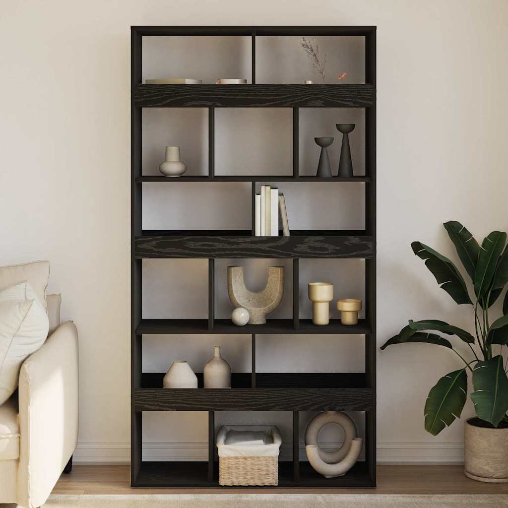 Bookshelf 2 pcs Black oak 100 x 33 x 187.5 cm Engineered wood