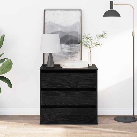 Chest of Drawers Black oak 60 x 41 x 58 cm Engineered wood