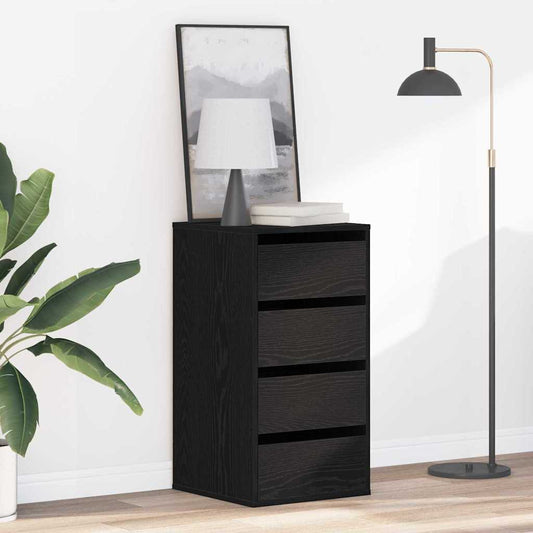 Chest of Drawers Black oak 40 x 41 x 76 cm Engineered wood