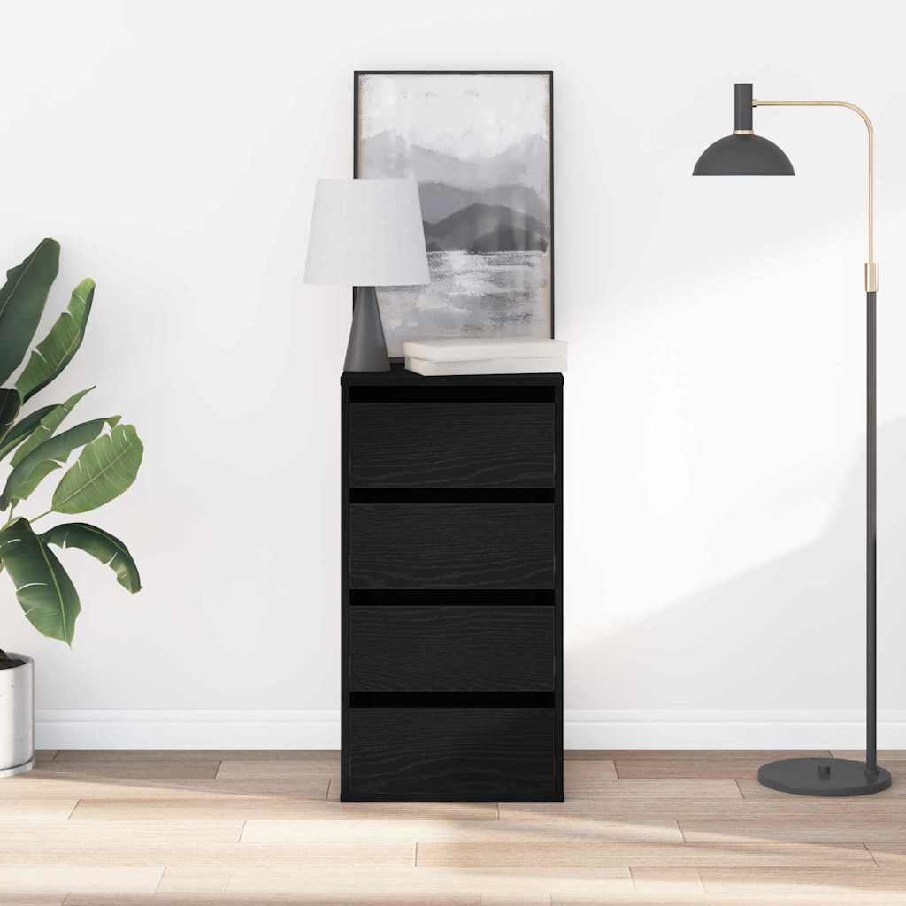 Chest of Drawers Black oak 40 x 41 x 76 cm Engineered wood