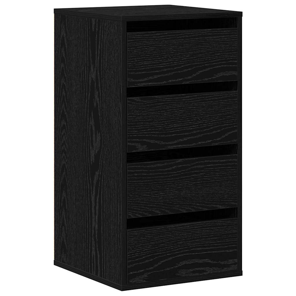 Chest of Drawers Black oak 40 x 41 x 76 cm Engineered wood
