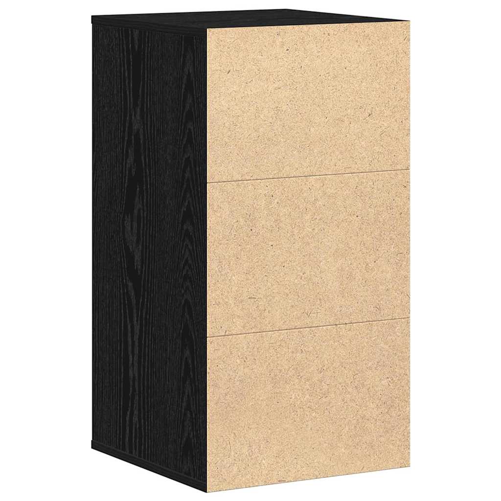 Chest of Drawers Black oak 40 x 41 x 76 cm Engineered wood
