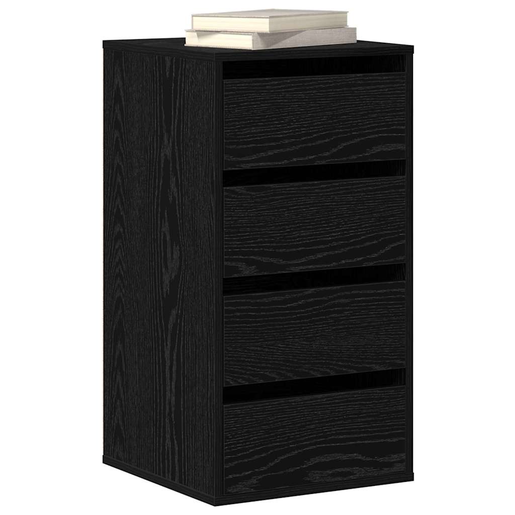 Chest of Drawers Black oak 40 x 41 x 76 cm Engineered wood