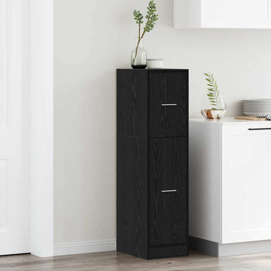 Apothecary Cabinet Black oak 30 x 41 x 118 cm Engineered wood